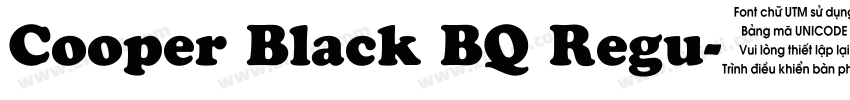 Cooper Black BQ Regu字体转换